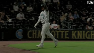 Lenyn Sosa clobbers a solo home run to right field