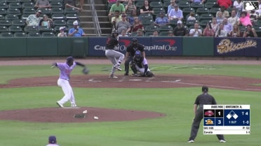 Samuel Zavala singles on a pop up to third baseman Ryan Spikes. Colby Shelton scores. Grant Magill to 2nd.