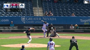 Angel Ortiz hits a grand slam (6) to right field. Tyler Locklear scores. Manuel Pena scores. Jose Fernandez scores.