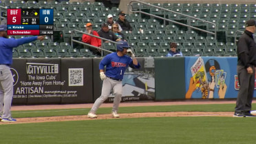 Davis Schneider hits an RBI Triple