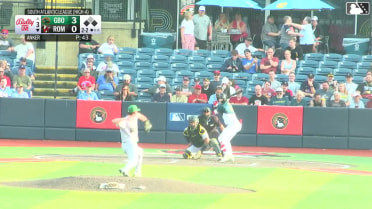 Alex Lodise out on a sacrifice fly to center fielder Dylan Palmer. Logan Braunschweig scores.