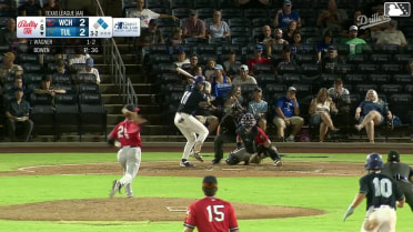 Logan Wagner singles on a sharp line drive to right fielder Garrett Spain. Taylor Young scores. Elijah Hainline to 3rd.