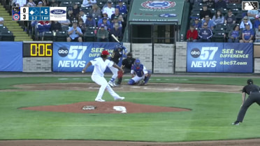 Angel Acosta homers (1) on a fly ball to right field. Connor Rasmussen scores.