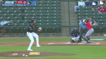 Jorel Ortega singles on a fly ball to right fielder Connor Scott. Ricardo Olivar scores.