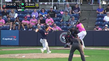 John Bay singles on a ground ball to right fielder Miguel Bleis. JT Schwartz scores. Wyatt Young to 2nd.