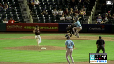 Garret Guillemette singles on a line drive to center fielder Drew Avans. Lucas Spence scores.