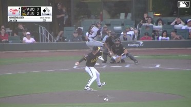 Zac Veen triples (3) on a sharp line drive to center fielder Bryce Teodosio. Nic Kent scores.