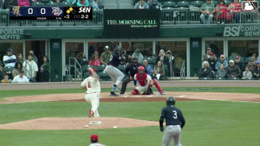 Yanquiel Fernández grounds out sharply, second baseman Liover Peguero to first baseman Dylan Moore. Kenedy Corona scores. George Lombard Jr. to 3rd.