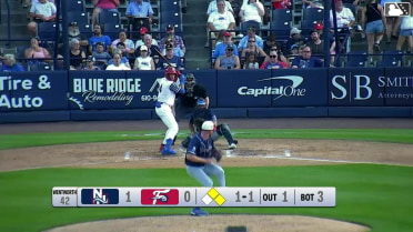 Bryan Rincon singles on a sharp line drive to center fielder Hedbert Perez. Kehden Hettiger scores. Luke Ritter to 3rd.