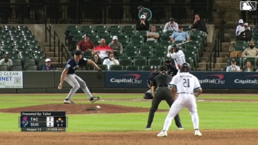 Kellen Strahm singles on a line drive to right fielder Brennen Davis. James Nelson scores.
