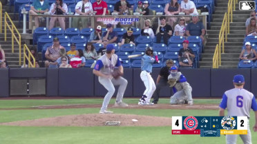 Juan Benjamin homers (1) on a fly ball to right center field. Esteban González scores.