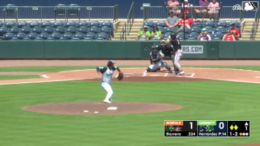 José Barrero singles on a line drive to left fielder Tristin English. Christian Encarnacion-Strand scores. Creed Willems to 2nd.
