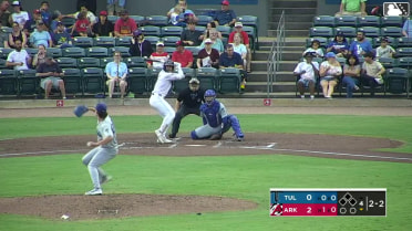 Charlie Pagliarini homers (18) on a fly ball to center field.