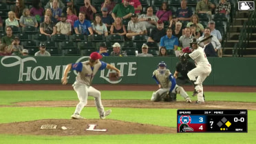 Nico Perez homers (9) on a fly ball to left field. Emil Morales scores.