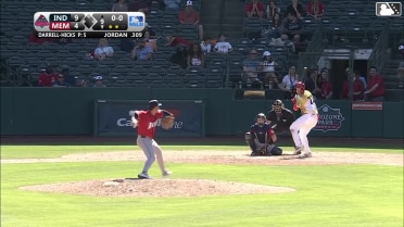 Blaze Jordan homers (7) on a fly ball to left field.