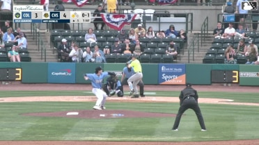 Josh Hammond singles on a ground ball to left fielder Nicandro Aybar. Sean Gamble scores.