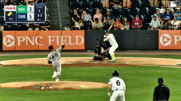 Kenedy Corona out on a sacrifice fly to center fielder Michael Siani. Tyler Hardman scores.
