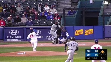 CJ Kayfus doubles (2) on a line drive to left fielder Je'Von Ward. Petey Halpin scores.