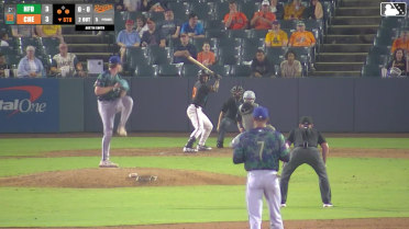 Aron Estrada singles on a ground ball to right fielder Braylen Wimmer. Brandon Butterworth scores. Anderson De Los Santos to 3rd.