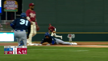 Josue De Paula swipes three bags vs. RoughRiders