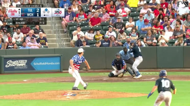 Sean McLain singles on a sharp line drive to center fielder Garrett Spain. Taylor Young scores.