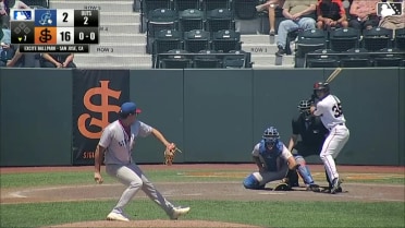 Lorenzo Meola homers (4) on a fly ball to left center field.