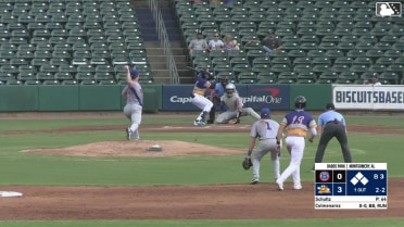 Carlos Colmenarez singles on a line drive to center fielder Andy Garriola. Will Simpson scores. Kenny Piper to 3rd. Gregory Barrios to 2nd.