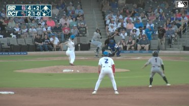 Braden Montgomery doubles (2) on a line drive to left fielder Wade Meckler. Rikuu Nishida scores.