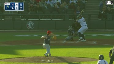 Tyler Hardman singles on a sharp line drive to left fielder TT Bowens. Jace Avina scores. Garrett Martin to 2nd.