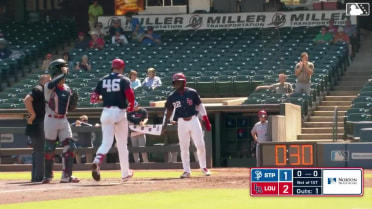 Reds catcher Tyler Stephenson belts a two-run homer