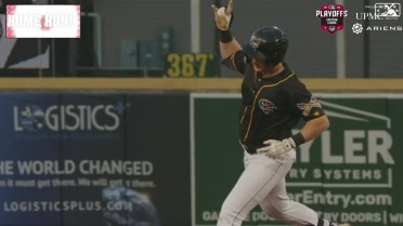Chris Meyers crushes a solo homer to center field 