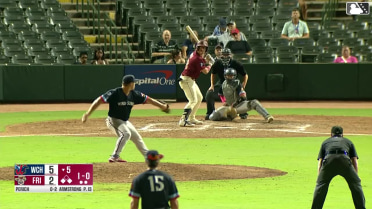 Rafe Perich singles on a line drive to left fielder Caden Kendle. Dylan Dreiling scores. Arturo Disla to 2nd.