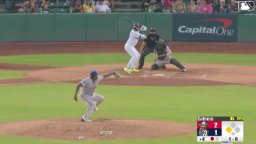 Tirso Ornelas out on a sacrifice fly to left fielder Junior Franco. Ryan Jackson scores.