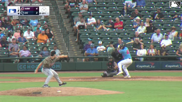 Trevor Austin homers (9) on a fly ball to right center field.