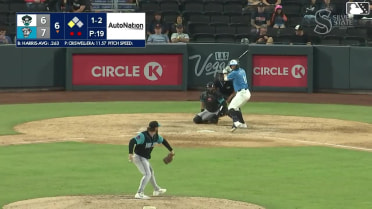 Brett Harris triples (1) on a fly ball to right fielder Charlie Condon. Brayan Buelvas scores.