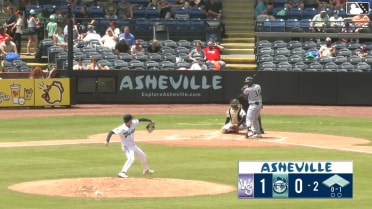Jeral Perez homers (1) on a fly ball to left center field.