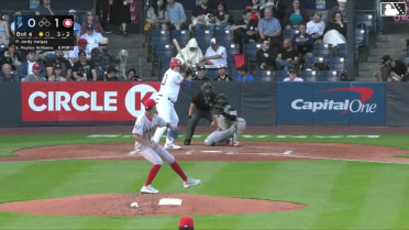 Peyton Williams homers (7) on a fly ball to center field.