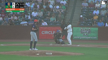 Axiel Plaz strikes out swinging.