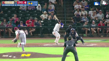 Luke Pelzer doubles (3) on a line drive to center fielder Dylan Dreiling. Alberto Rodriguez scores. Angel Acosta to 3rd.