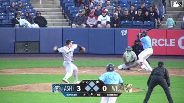 Nate Rombach grounds into a double play, third baseman Zach Daudet to second baseman Kyle Walker to first baseman Drew Brutcher. Teo Banks out at 2nd. Nate Rombach out at 1st.