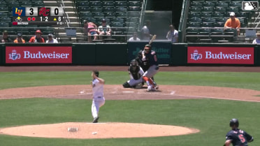 Drew Swift homers (1) on a fly ball to left field. Brian Serven scores.