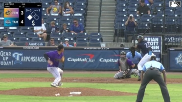 Willy Montero flies into a double play, center fielder Merphy Hernandez to catcher Ryan Sprock. Logan Maxwell out at home.