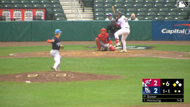 Jackson Hornung singles on a ground ball to center fielder Dylan Campbell. Jay Harry scores.