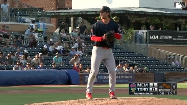 Quinn Mathews strikes out Tre' Morgan