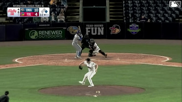 John Rave strikes out swinging and Connor Kaiser caught stealing 2nd, catcher Eduardo Valencia to shortstop Gage Workman to catcher Eduardo Valencia.