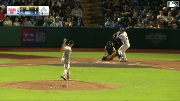 Tyler Fitzgerald homers (1) on a fly ball to left field. Michael Siani scores.