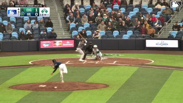 Carlos Gutierrez doubles (3) on a sharp fly ball to center fielder Slade Caldwell. Gavin Kilen scores. Dakota Jordan to 3rd.