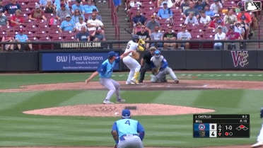Luis Castillo homers (19) on a fly ball to right field. Eric Bitonti scores.