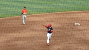 Jordan Williams' first pro homer
