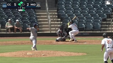 CJ Rodriguez singles on a line drive to center fielder Justin Thomas Jr. Brennan Milone scores. Cameron Leary to 3rd. Clark Elliott to 2nd.